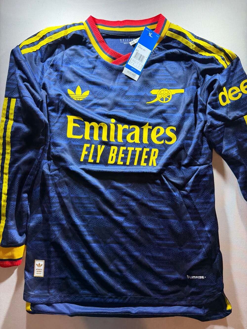 Adidas Arsenal Away Long Sleeve Jersey Size M